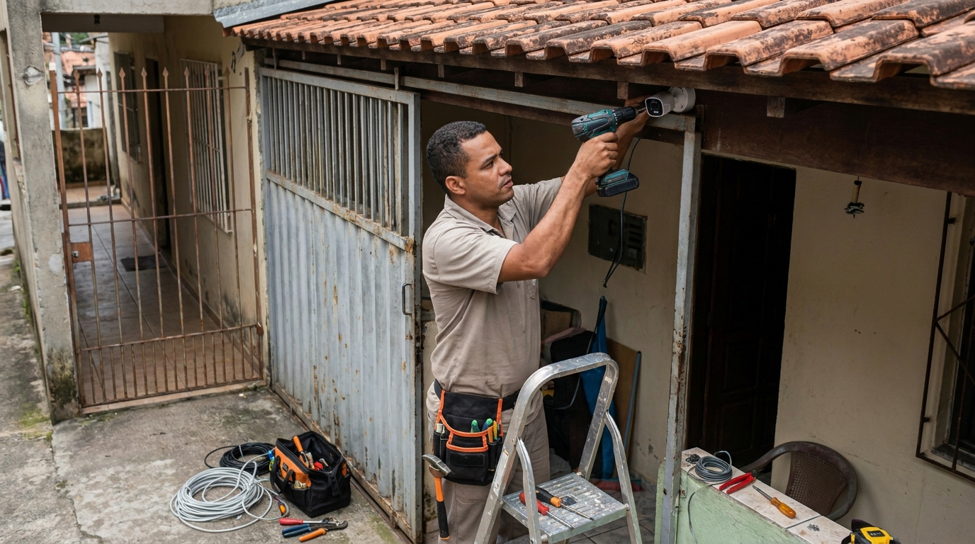 Instalação de Câmera Residencial na Boca do Monte, Santa Maria‑RS