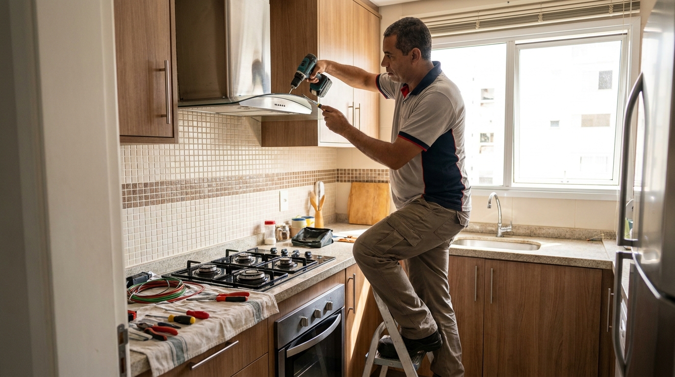 Instalação de Exaustor no Passo do Verde, Santa Maria‑RS