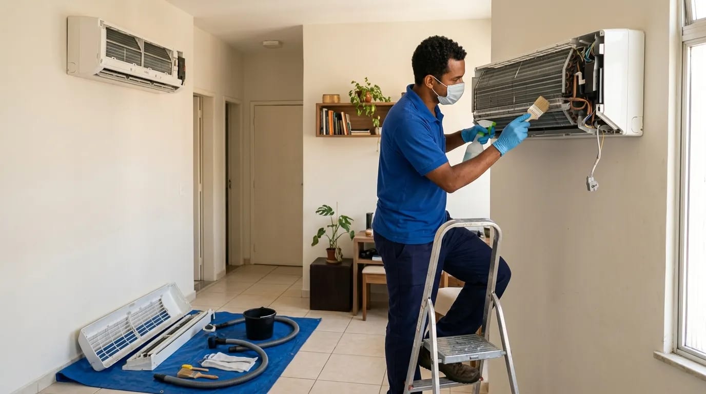 Limpeza da evaporadora em Santa Maria‑RS