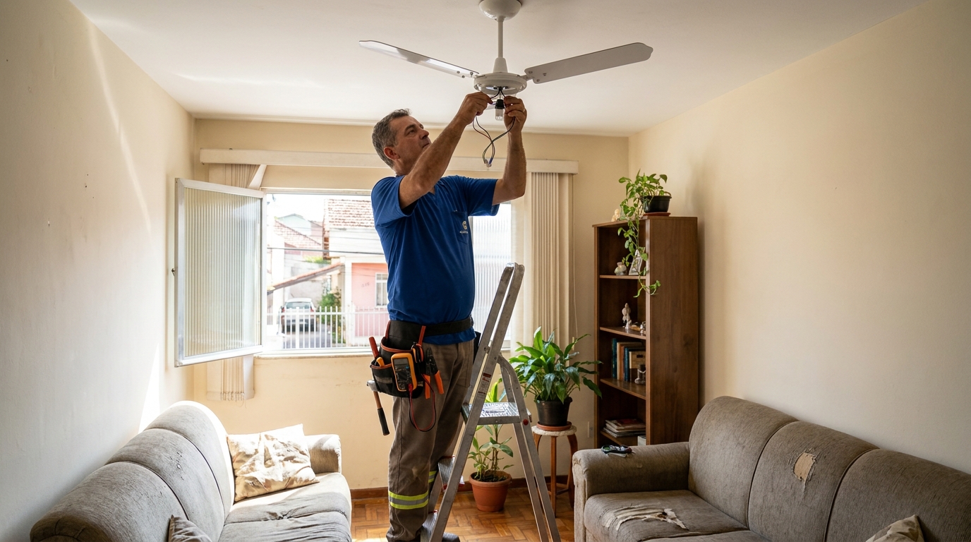 Montagem de Ventilador em Santa Maria‑RS