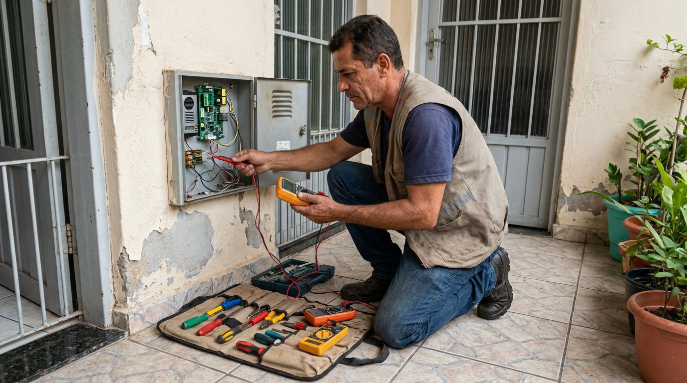 Troca de Fiação de Interfone no Campestre do Menino Deus, Santa Maria‑RS